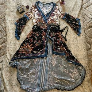 NWOT Flying Tomato | High/Low Floral Wrap Dress | Size L
